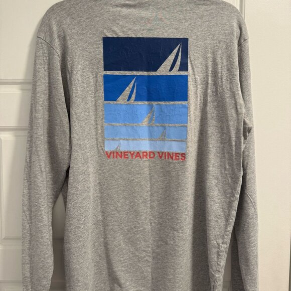 Vineyard Vines Men’s Long Sleeve T-Shirt — Gray | Size Medium - Picture 3 of 7